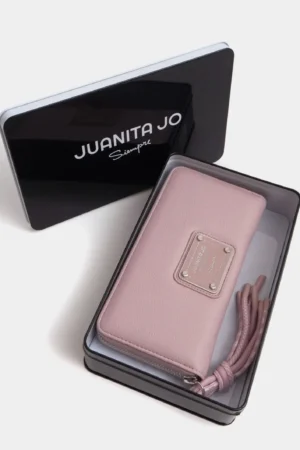 Billetera grande con tiracierre de cordones