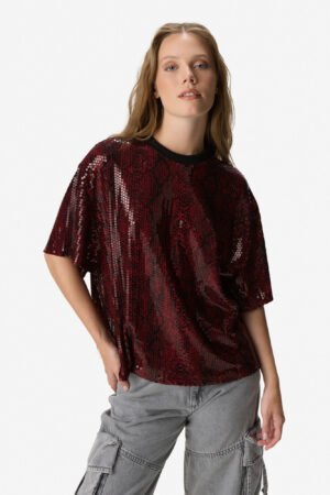 Remera lentejuelas snake