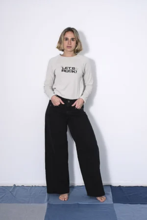 Jeans super wide leg black